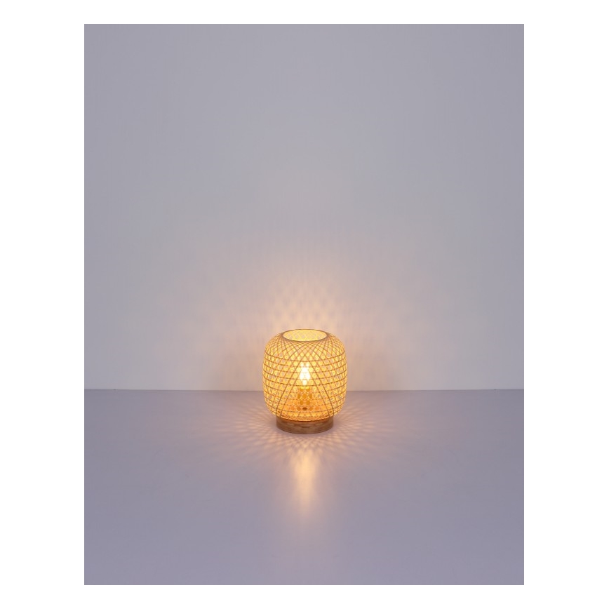 Globo - Candeeiro de mesa 1xE27/60W/230V bambu