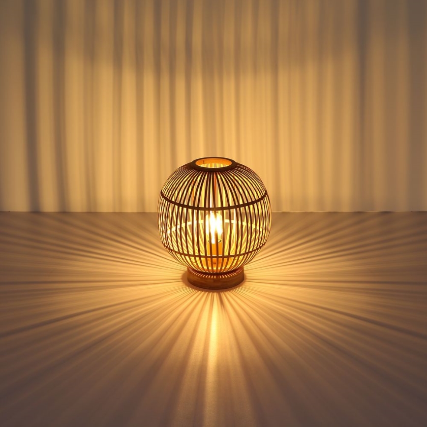 Globo - Candeeiro de mesa 1xE27/60W230V bambu