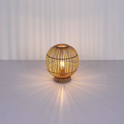Globo - Candeeiro de mesa 1xE27/60W230V bambu