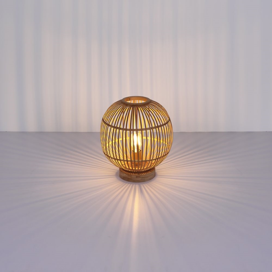 Globo - Candeeiro de mesa 1xE27/60W230V bambu