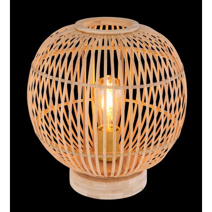 Globo - Candeeiro de mesa 1xE27/60W230V bambu