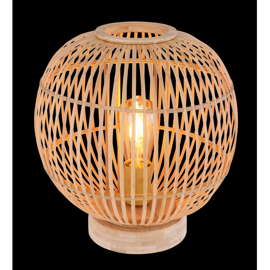 Globo - Candeeiro de mesa 1xE27/60W230V bambu