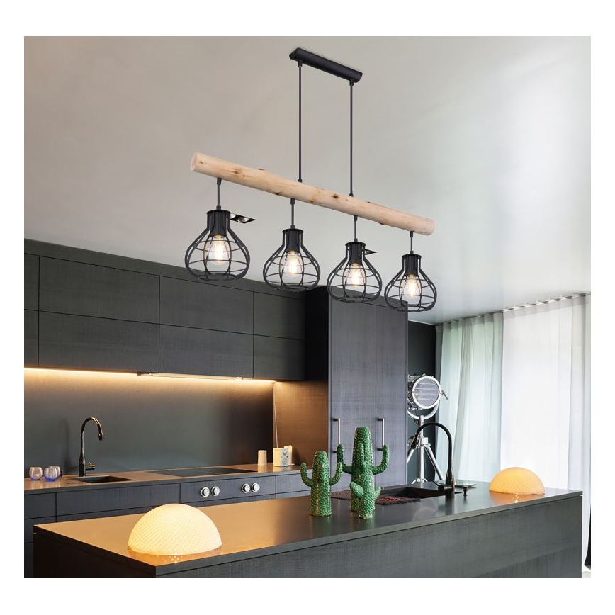 Globo - Candelabro num fio 4xE27/60W/230V