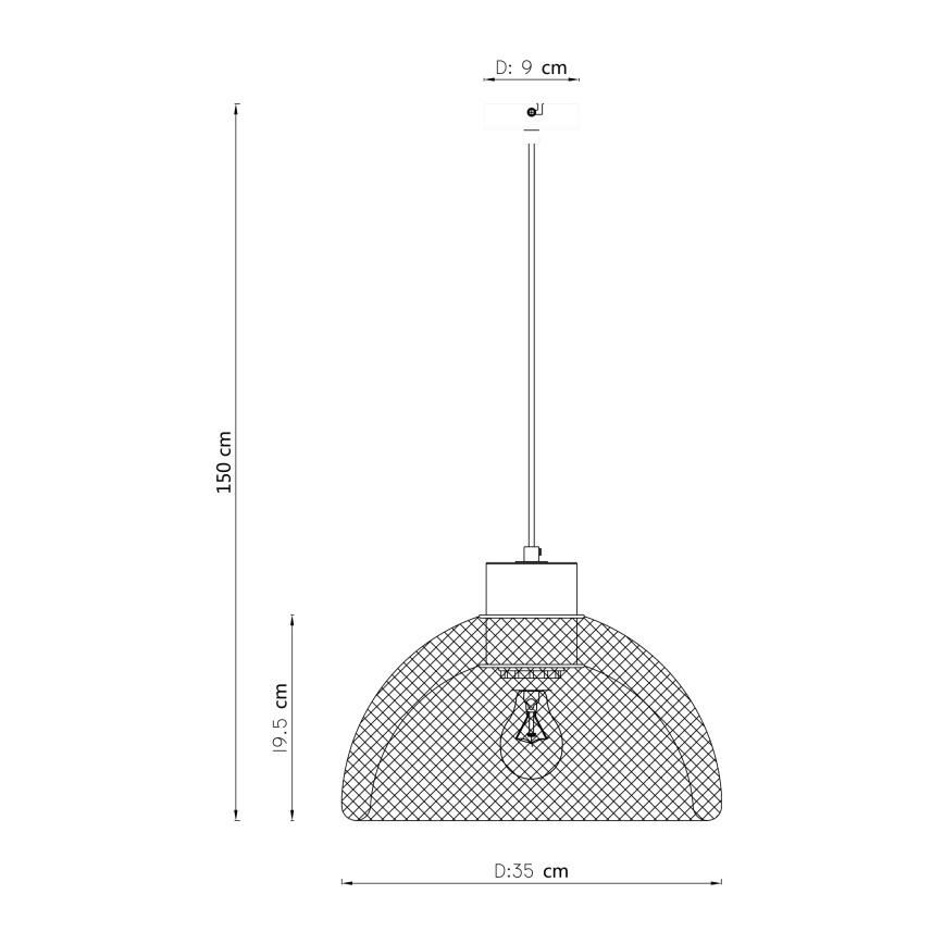 Globo - Candelabro num fio 1xE27/60W/230V