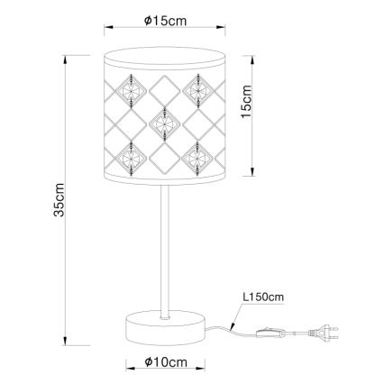 Globo - Candeeiro de mesa 1xE14/40W/230V