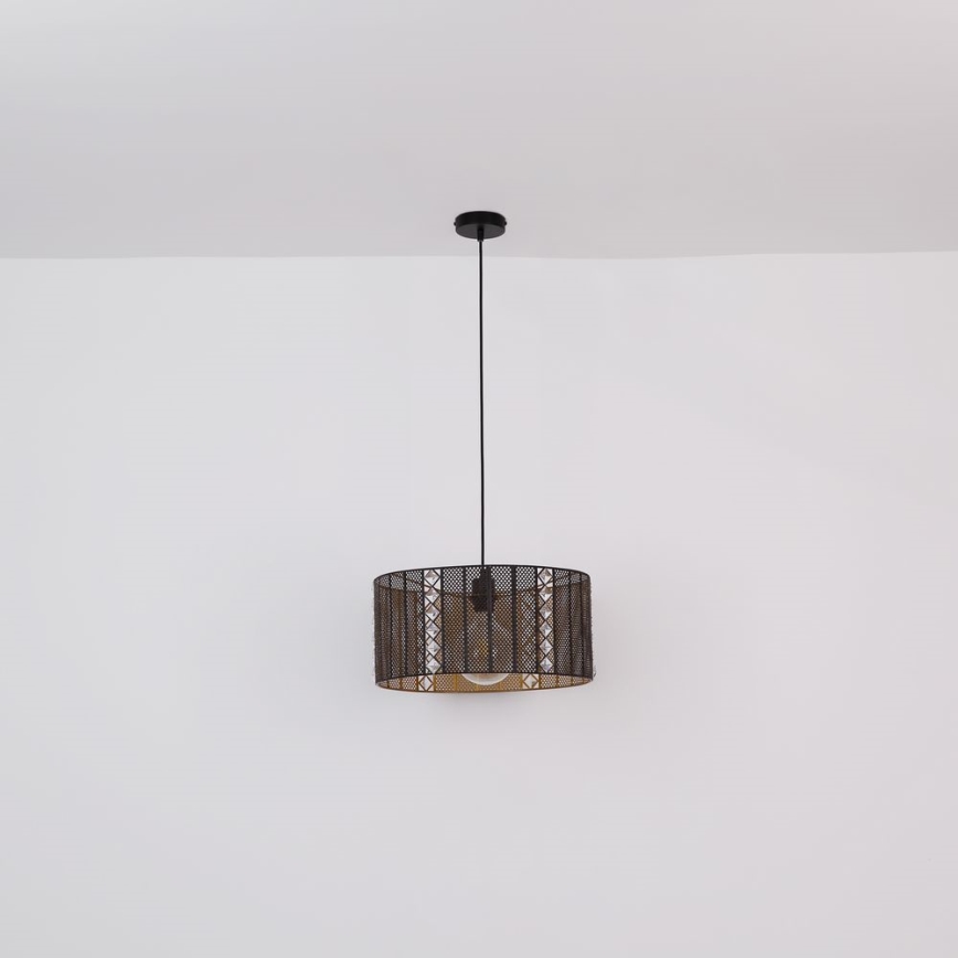 Globo - Candelabro suspenso 1xE27/60W/230V dourada/preto