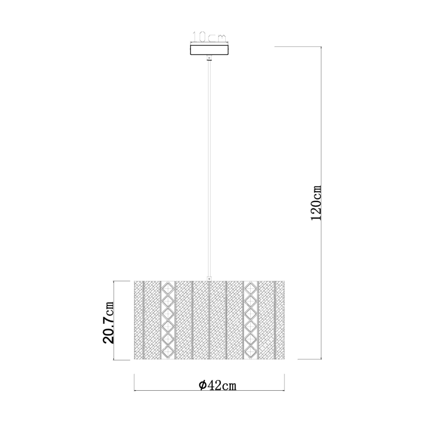 Globo - Candelabro suspenso 1xE27/60W/230V dourada/preto