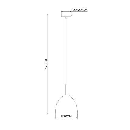 Globo - Candelabro num fio 1xE27/60W/230V