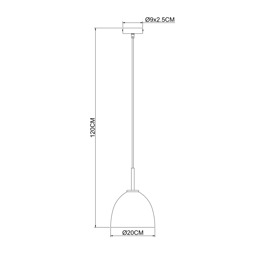 Globo - Candelabro num fio 1xE27/60W/230V
