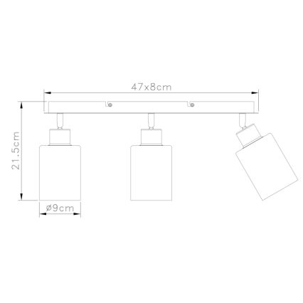 Globo - Foco 3xE27/15W/230V preto