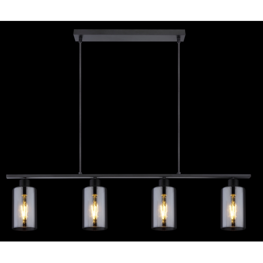 Globo - Candeeiro suspenso 4xE27/60W/230V preto