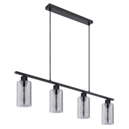 Globo - Candeeiro suspenso 4xE27/60W/230V preto