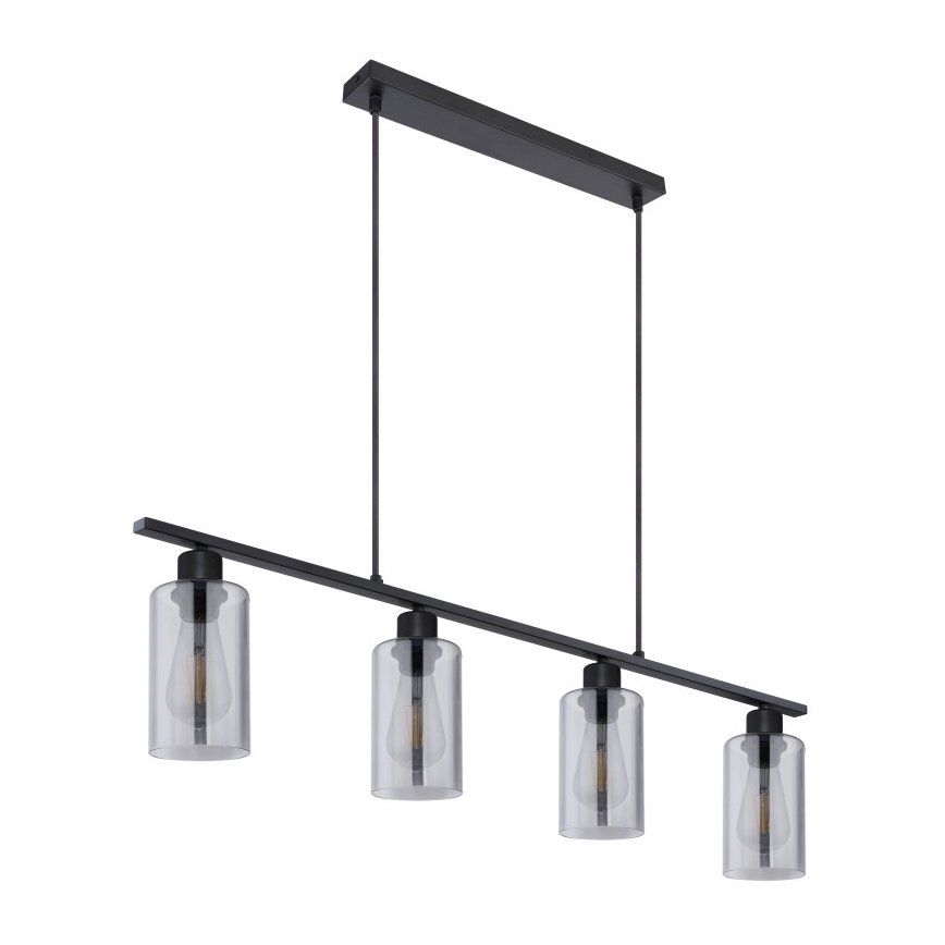 Globo - Candeeiro suspenso 4xE27/60W/230V preto