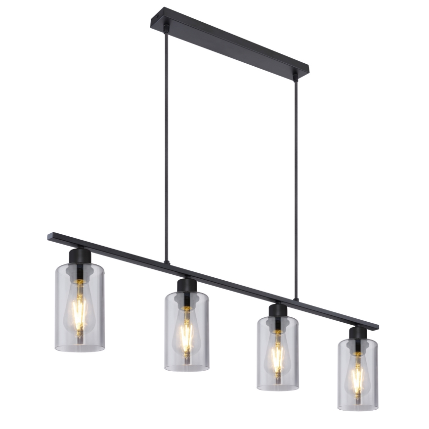 Globo - Candeeiro suspenso 4xE27/60W/230V preto