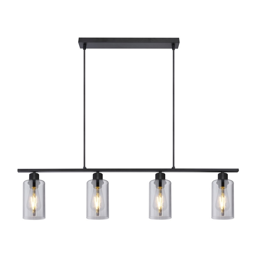 Globo - Candeeiro suspenso 4xE27/60W/230V preto