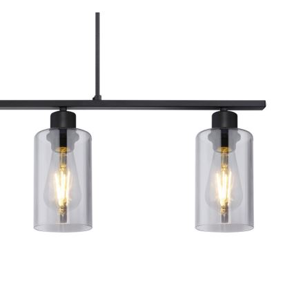 Globo - Candeeiro suspenso 4xE27/60W/230V preto