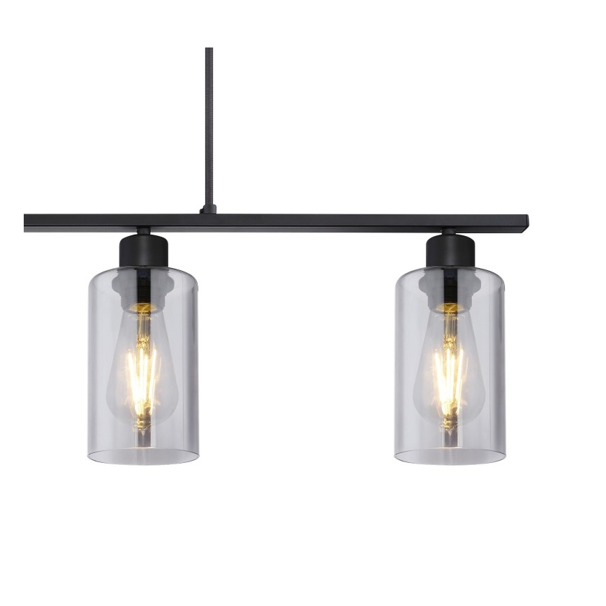 Globo - Candeeiro suspenso 4xE27/60W/230V preto