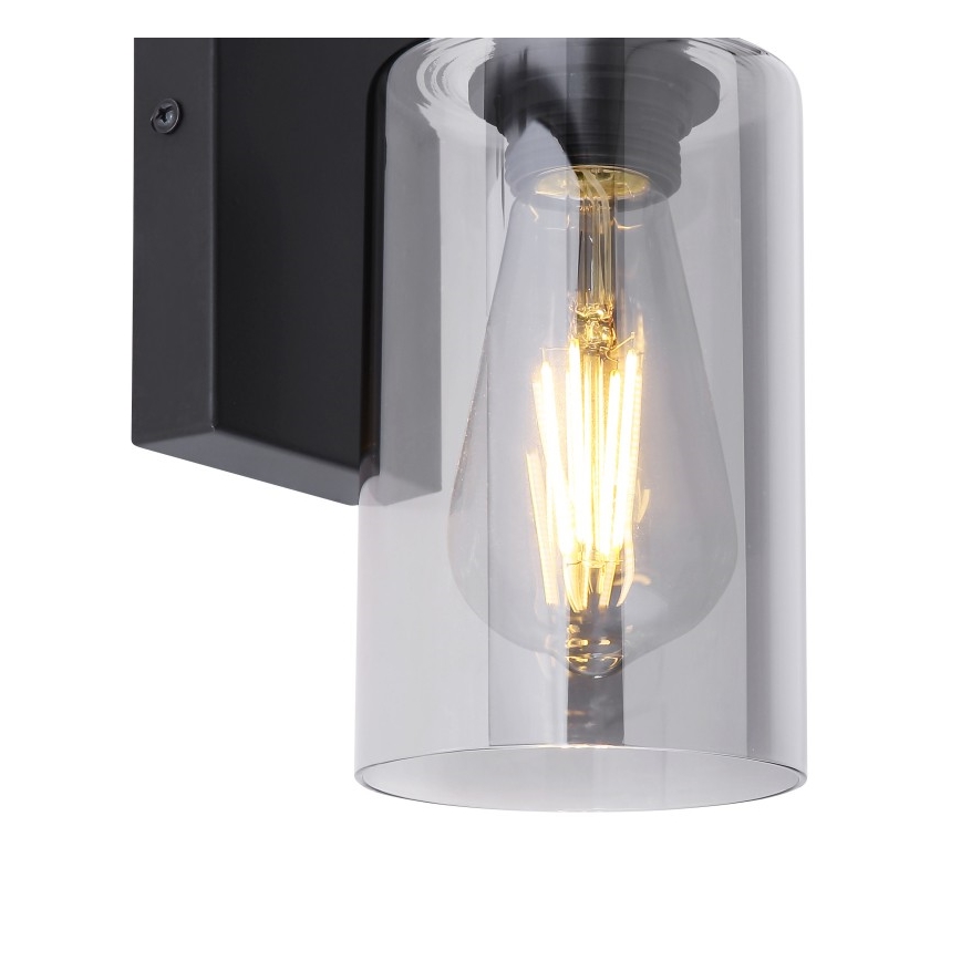 Globo - Iluminação de parede 1xE27/60W/230V preto