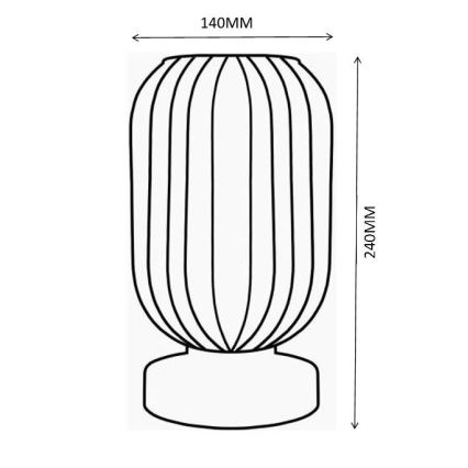 Globo - Candeeiro de mesa 1xE27/40W/230V castanho