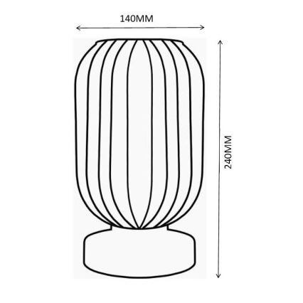 Globo - Candeeiro de mesa 1xE27/40W/230V branco