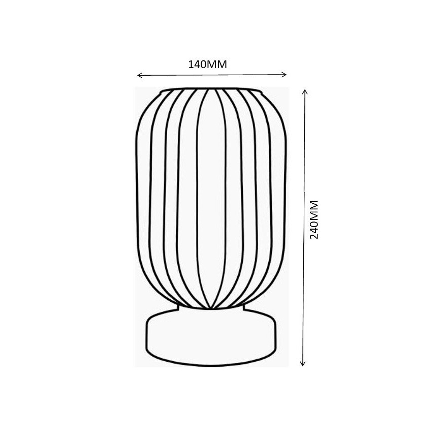 Globo - Candeeiro de mesa 1xE27/40W/230V cinzento