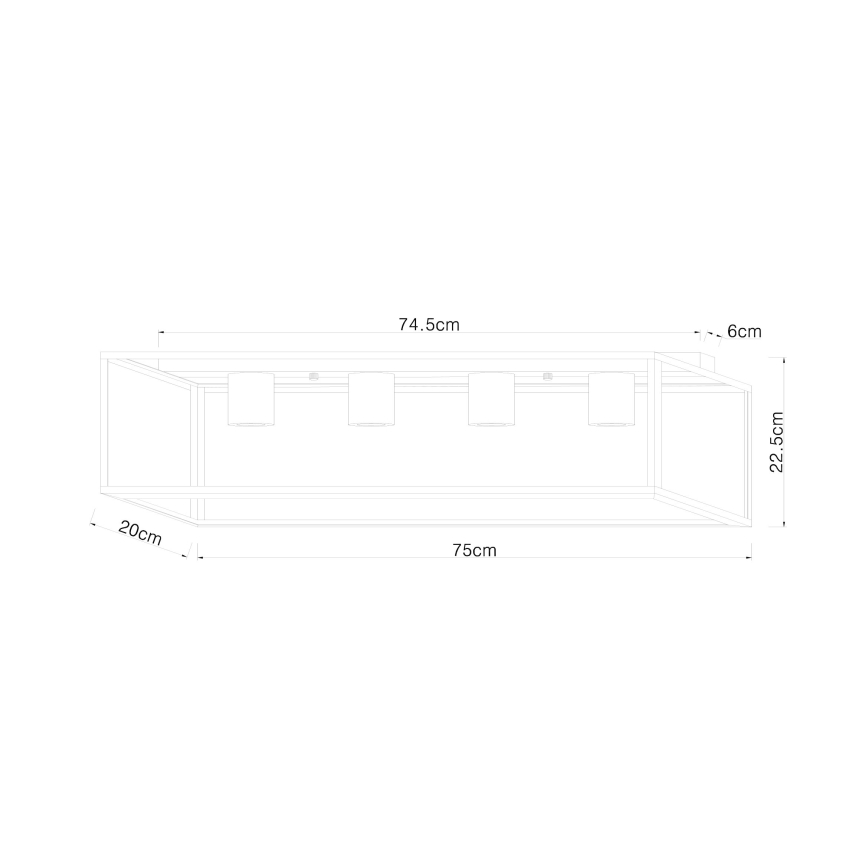 Globo - Luz de teto 4xE27/60W/230V
