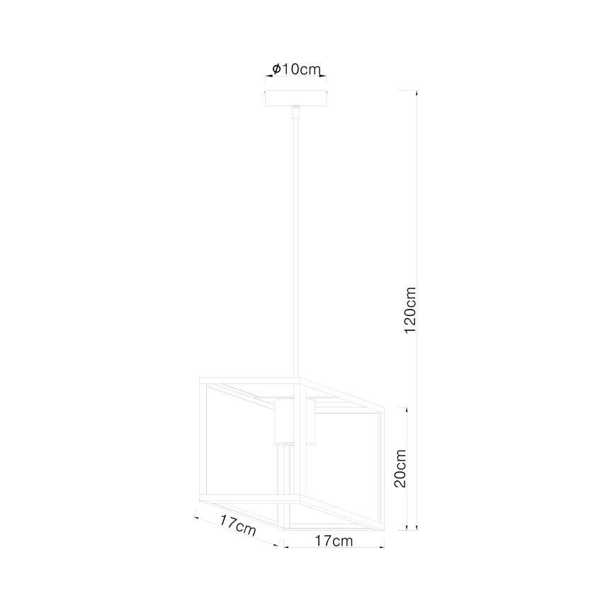 Globo - Candelabro suspenso 1xE27/60W/230V
