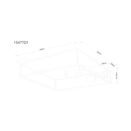 Globo - Luz de teto 3xE27/60W/230V
