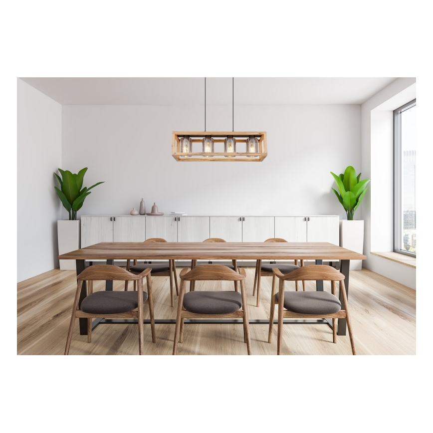 Globo - Candelabro suspenso 4xE27/40W/230V