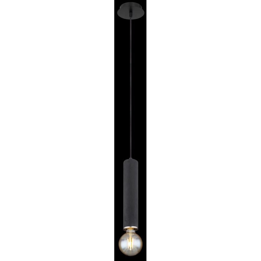 Globo - Candelabro suspenso 1xE27/60W/230V madeira preta