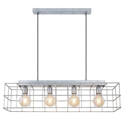 Globo 15530Z-4H - Candeeiro suspenso MERRIL 4xE27/60W/230V