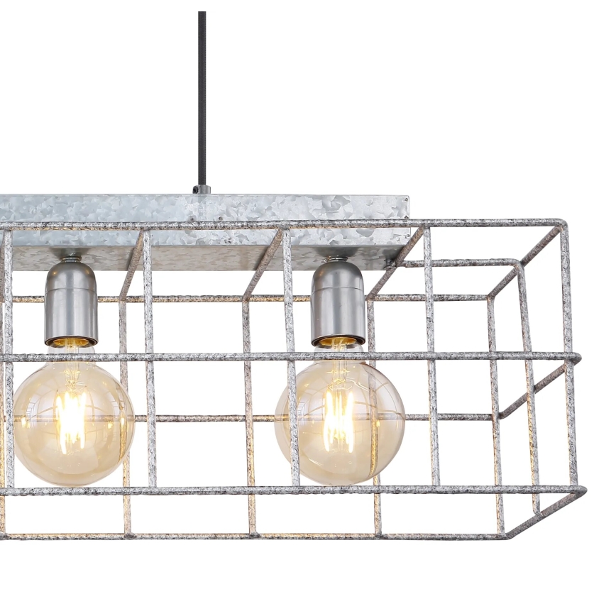Globo 15530Z-4H - Candeeiro suspenso MERRIL 4xE27/60W/230V