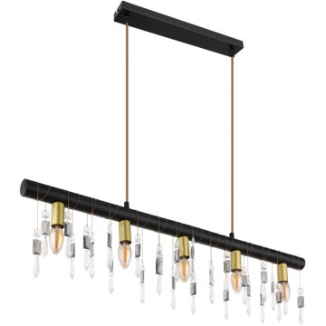 Globo 15532-5HB - Lustre suspenso por cabo KIRA 5xE14/40W/230V preto