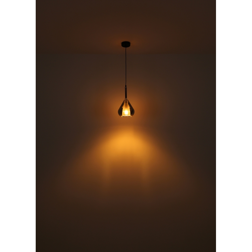 Globo - Candeeiro suspenso 1xE27/60W/230V diâmetro 20 cm preto