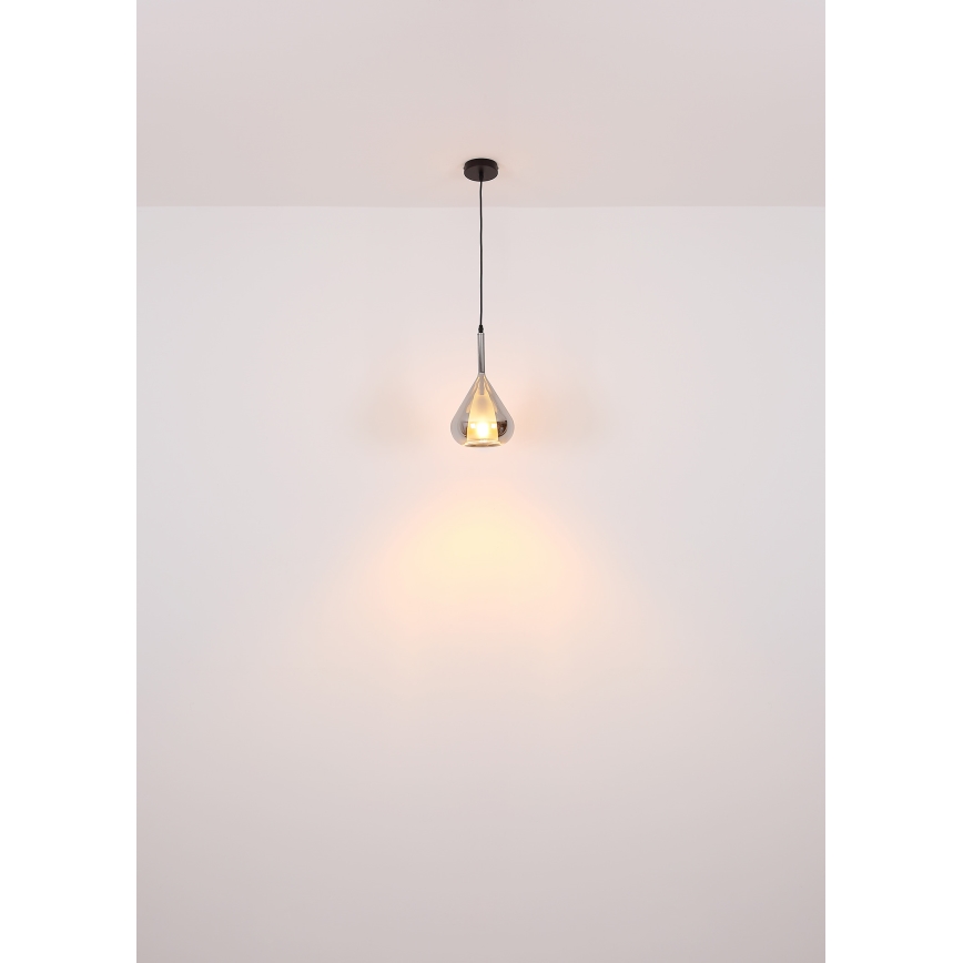 Globo - Candeeiro suspenso 1xE27/60W/230V diâmetro 20 cm preto