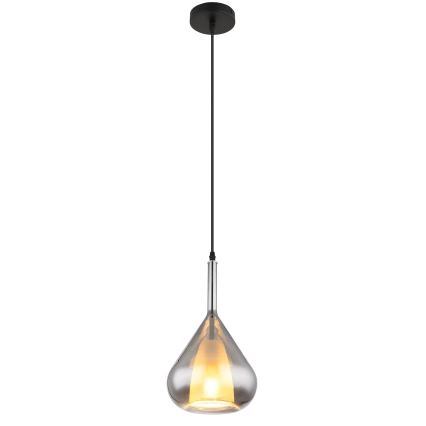 Globo - Candeeiro suspenso 1xE27/60W/230V diâmetro 20 cm preto
