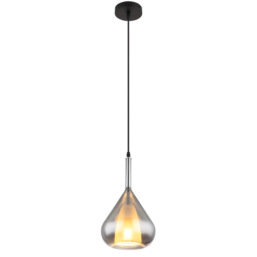 Globo - Candeeiro suspenso 1xE27/60W/230V diâmetro 20 cm preto