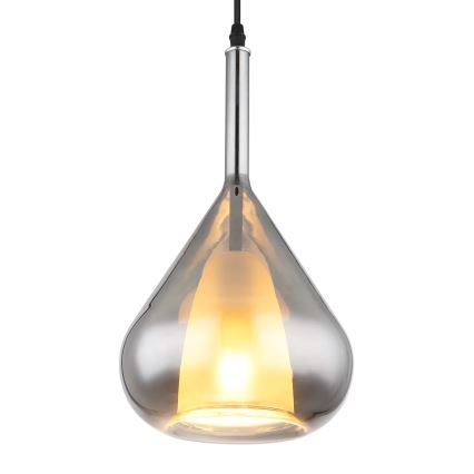 Globo - Candeeiro suspenso 1xE27/60W/230V diâmetro 20 cm preto