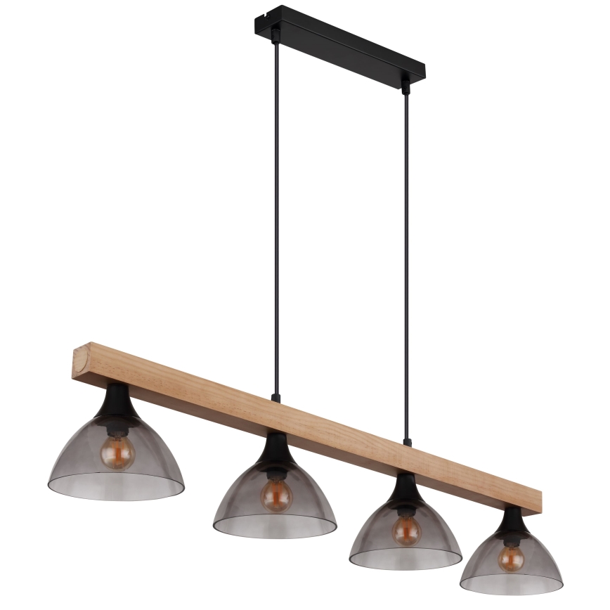 Globo - Candelabro suspenso 4xE14/15W/230V pinho
