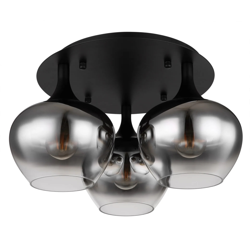 Globo - Candeeiro integrado 3xE27/40W/230V diâmetro 45 cm preto