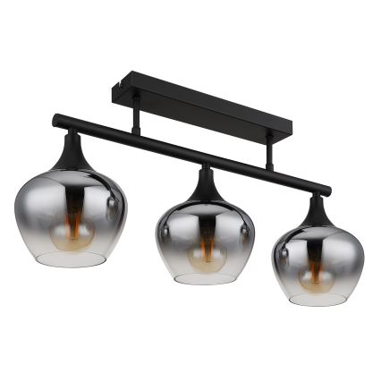 Globo - Candeeiro integrado 3xE27/40W/230V preto