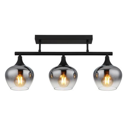 Globo - Candeeiro integrado 3xE27/40W/230V preto