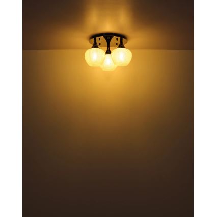 Globo - Candeeiro integrado 3xE27/40W/230V antracite
