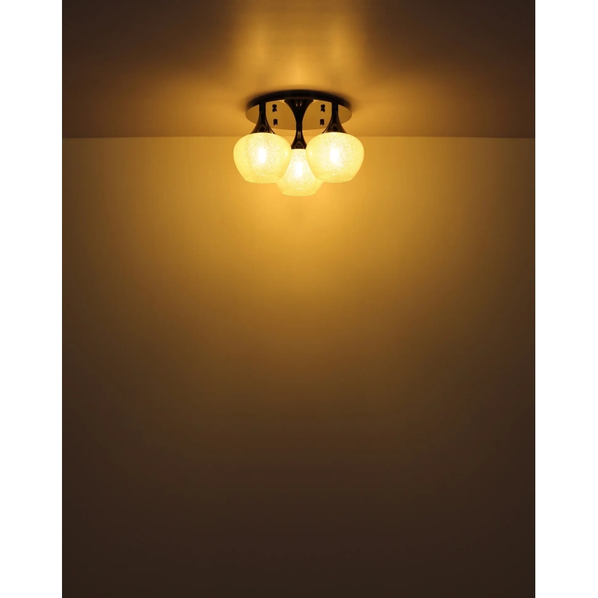 Globo - Candeeiro integrado 3xE27/40W/230V antracite