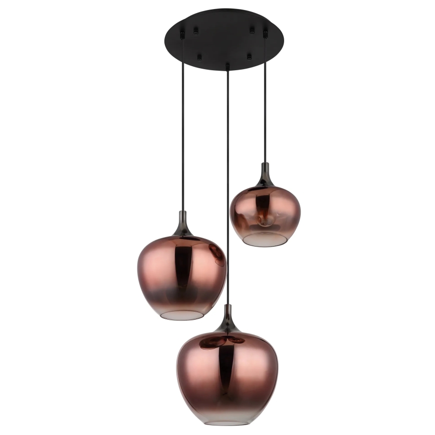 Globo - Candeeiro suspenso 3xE27/40W/230V cobre
