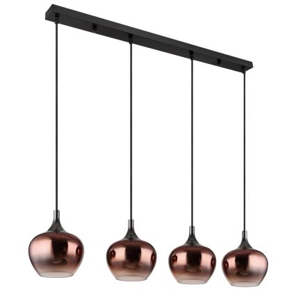 Globo - Candeeiro suspenso 4xE27/40W/230V cobre