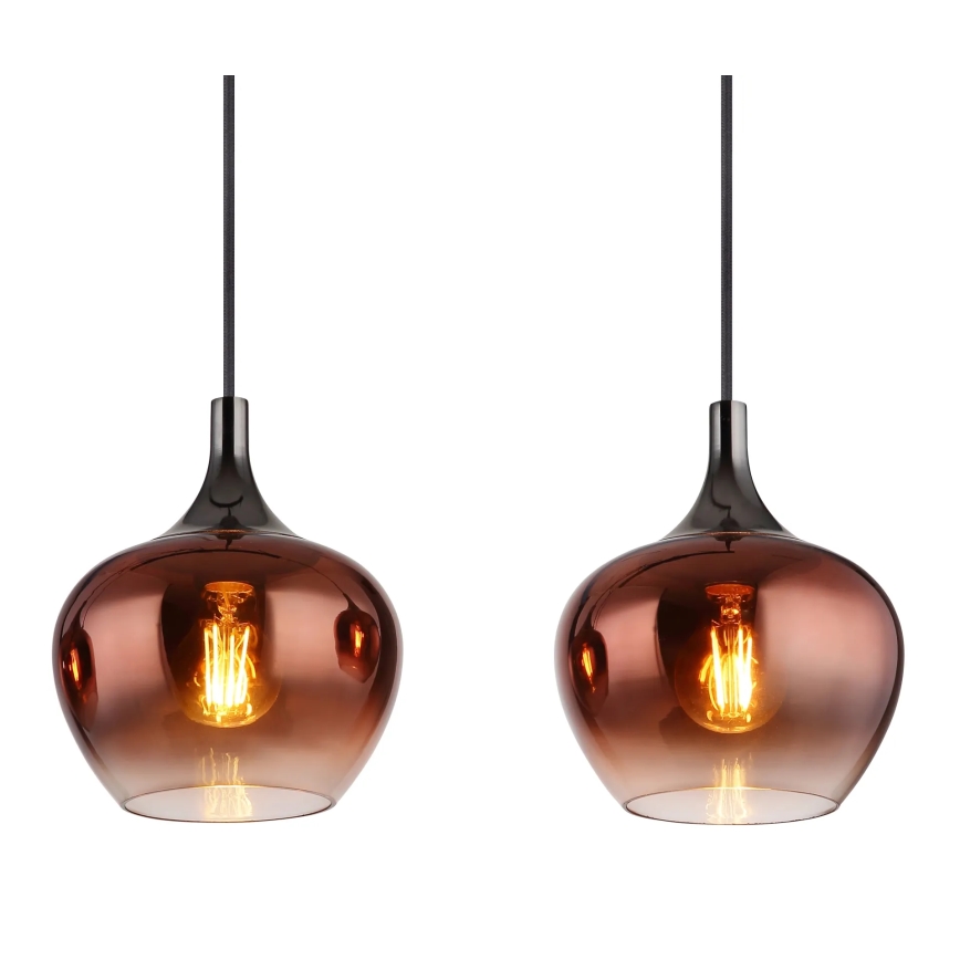 Globo - Candeeiro suspenso 4xE27/40W/230V cobre