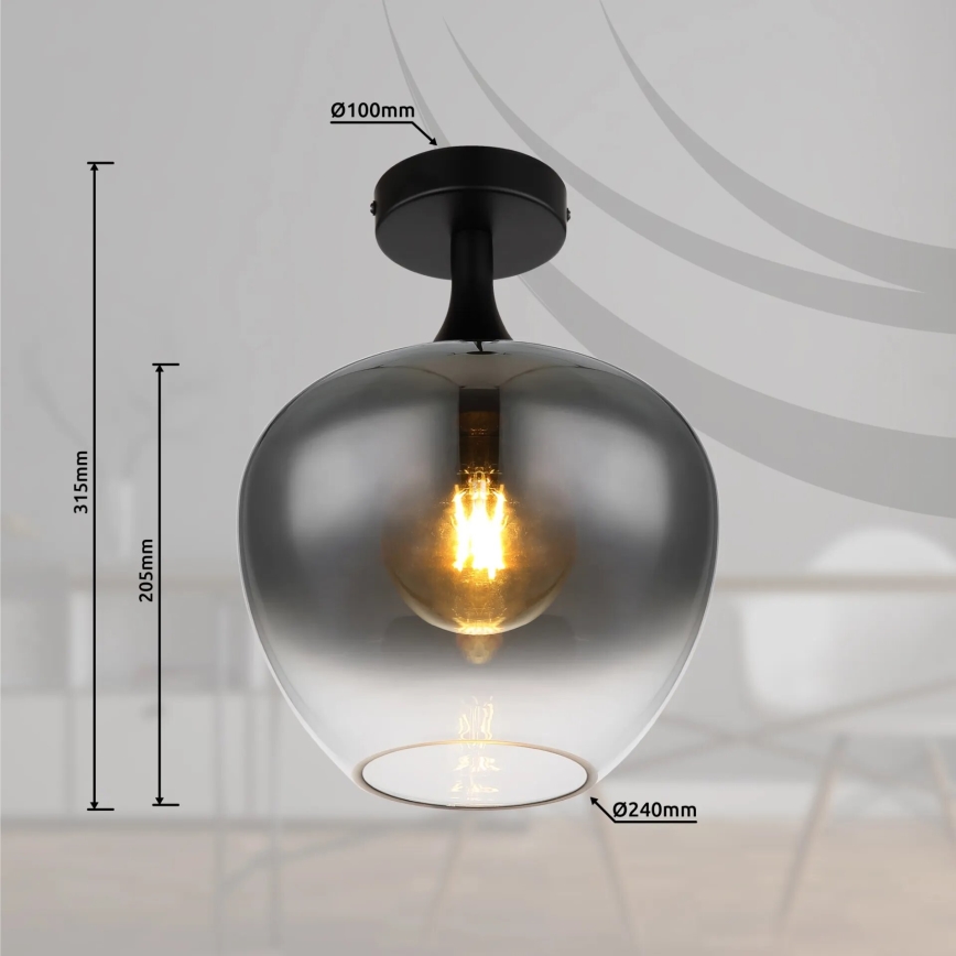 Globo - Iluminação de teto 1xE27/40W/230V fumado