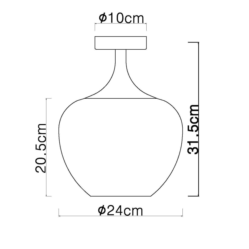 Globo - Iluminação de teto 1xE27/40W/230V cobre