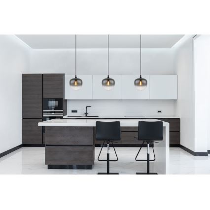 Globo - Candeeiro suspenso 1xE27/60W/230V diâmetro 29 cm preto